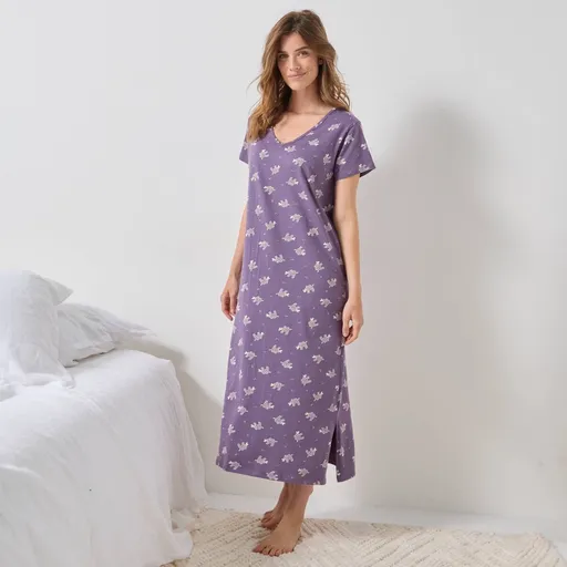 Dlhá nočná košeľa s potlačou ovečiek