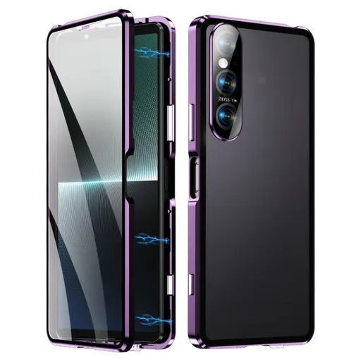 Magnetický kryt 360 pre Sony Xperia 1 VI fialový