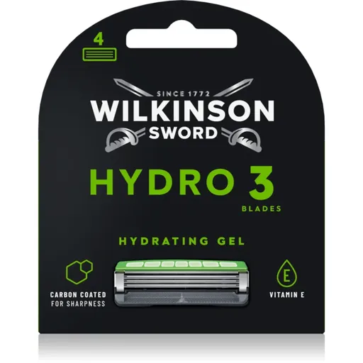 Wilkinson Sword Hydro3 Skin Protection Black Edition náhradné hlavice 4 ks