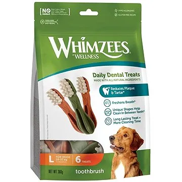 Whimzees Dental zubná kefka pre psa L 60 g, 6 ks (8718627750681)