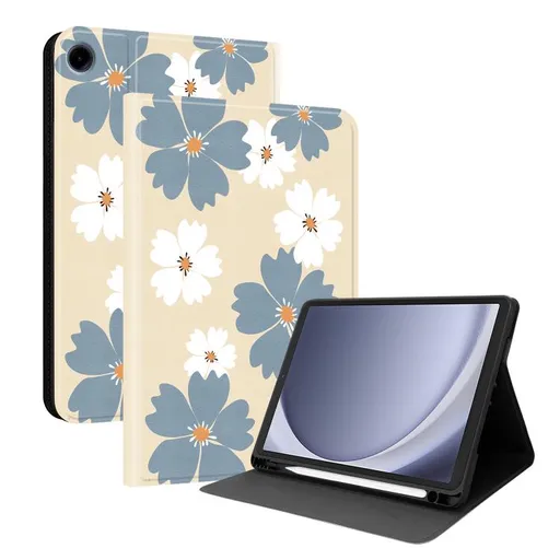 ART Zaklápacie puzdro pre Samsung Galaxy Tab A9 / Galaxy Tab A11 BLUE DAISY