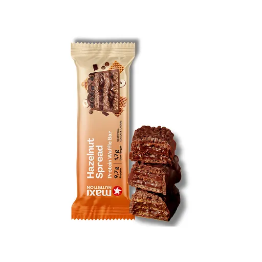 MAXI NUTRITION Waffle Protein bar Nátierka z lieskových orieškov 39 g