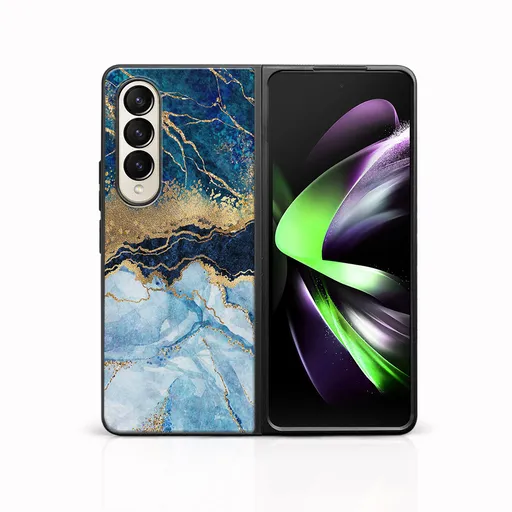 MY ART Ochranný kryt pre Samsung Galaxy Z Fold4 5G BLUE MARBLE (141)