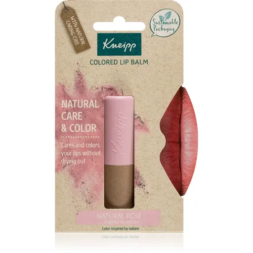 Kneipp Natural Care & Color tónovací balzam na pery odtieň Natural Rosé 3.5 g
