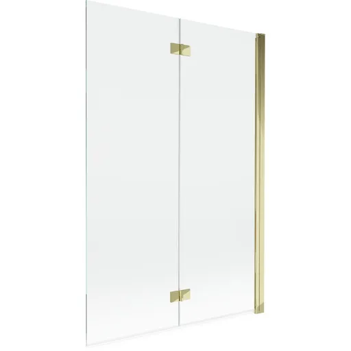 MEXEN - MIST vaňová zástena 120x150 cm 6mm 2-s, zlatá, číra, pravá 8A9-120-002-50-00-P