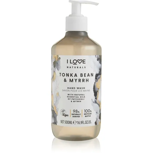 I Love Naturals Tonka Bean & Myrrh tekuté mydlo na ruky 500 ml