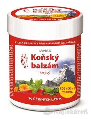 Swiss konský balzam hrejivý 550 ml