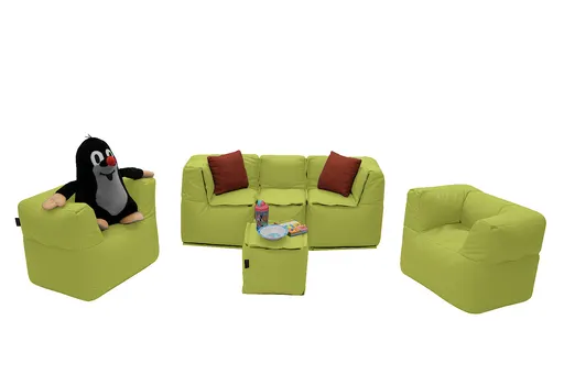 Textilná detská modulová zostava MODULTEX KIDS pre 5 osôb (svetlo zelená)