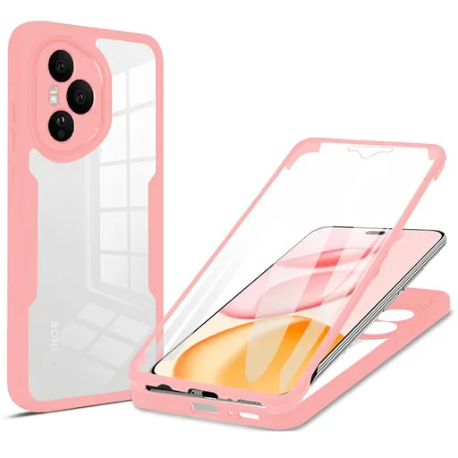 DUAL Obojstranný kryt s fóliou Honor 400 Pro 5G ružový