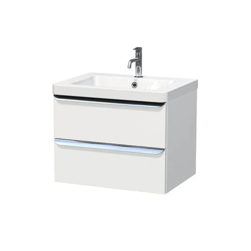 Kúpeľňová skrinka s umývadlom Naturel Pavia 65x53x49 cm biela mat PAVIA365ZCR