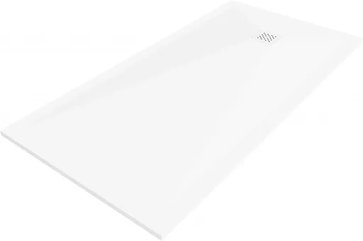 MEXEN/S - Stone+ obdĺžniková sprchová vanička 200 x 90, biela, mriežka biela 44109020-W