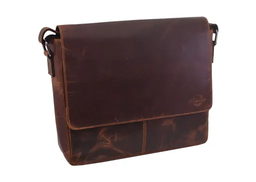 Pánske kožené crossbody tmavohnedý hunter 250911