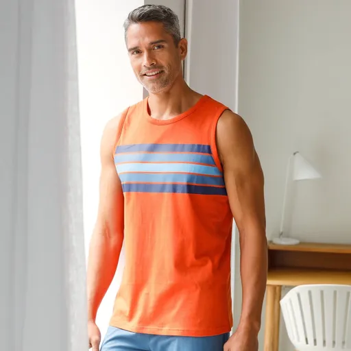 Pyžamové tielko s pruhmi