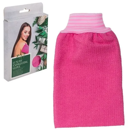 Exfoliačná peelingová rukavice Luxury, ružová