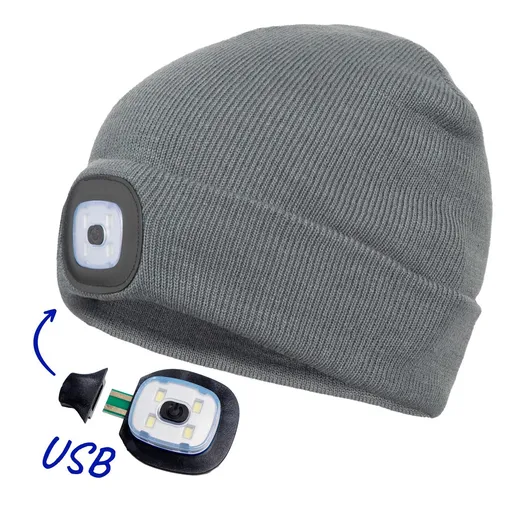 Cerva Čiapka so svetlom DEEL LED - Šedá