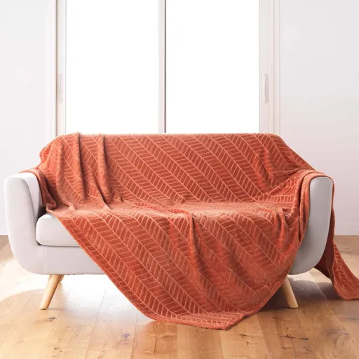 Hebký fleecový pléd s optickým efektom