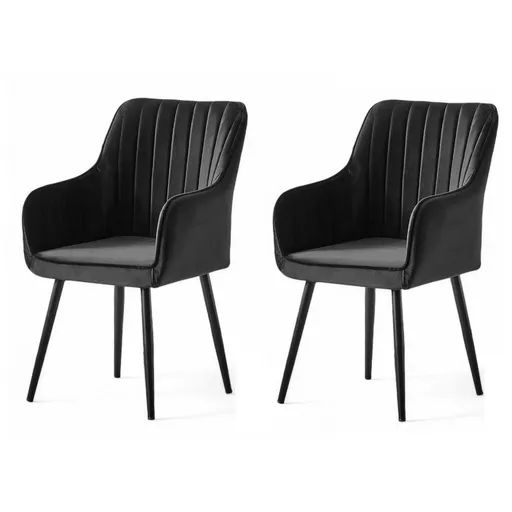Súprava jedálenských stoličiek Nova Black, 2 ks