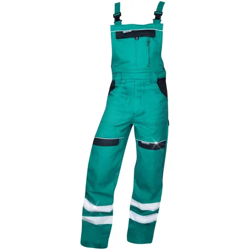 Ardon Reflexné montérky s náprsenkou COOL TREND - Zelená | 48