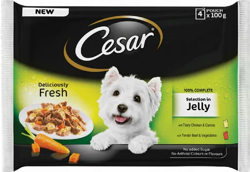 CESAR dog Selection mix v želé kapsičky pre psy 400g