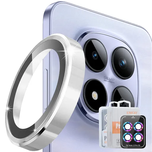 ENKAY ALU Sklo pre fotoaparát Xiaomi Redmi Note 15 Pro 5G / Redmi Note 15 Pro+ 5G / POCO M8 Pro 5G SILVER