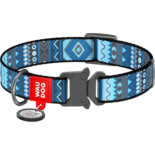 WAUDOG Obojok pre psov Etno modrý 1 kus, Veľkosť: M