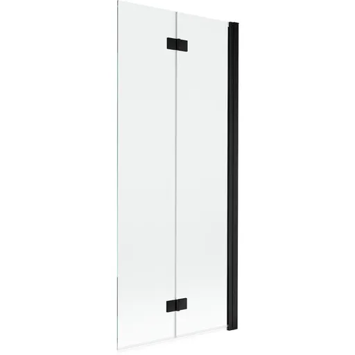 MEXEN - MIST vaňová zástena 80x150 cm 6mm 2-s, čierna, číra, pravá 8A9-080-002-70-00-P