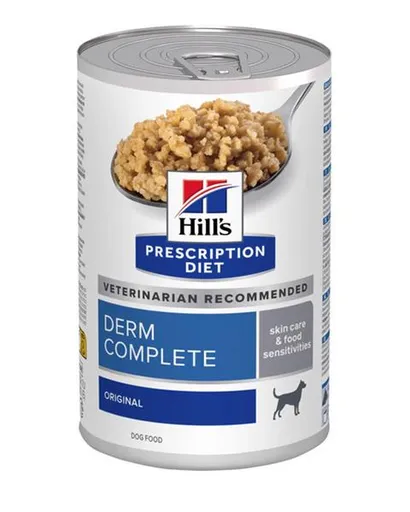Hill's Prescription Diet Derm Complete Alergia a starostlivosť o kožu pre psov 370 g