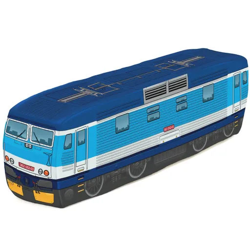 Plyšový vláčik - lokomotíva 371 (modrá)