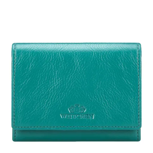 Dámska kožená peňaženka s ochranou RFID zelená 21-1-070-0L