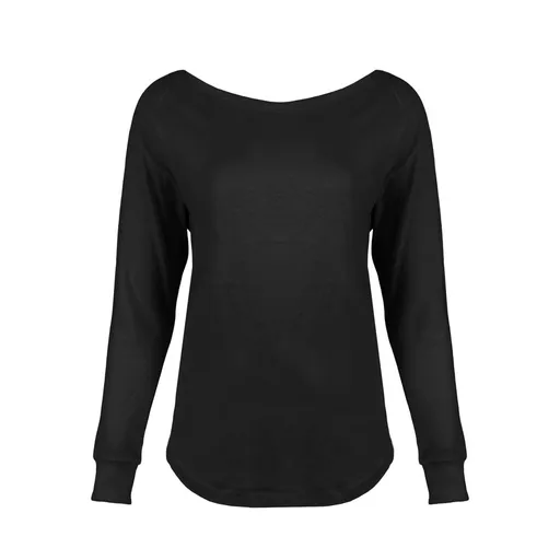 Mantis Predĺžené dámske tričko s dlhými rukávmi - Čierna | XL