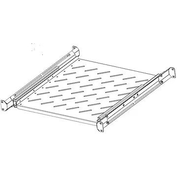 Legrand EvoLine 4-bodová výsuvná polica 1U 800 mm 65 kg (E4S1U62SS)