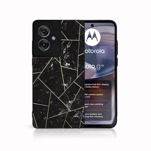 MY ART Ochranný kryt pre Motorola Moto G55 5G POLYGONAL (150)
