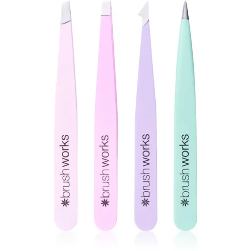 Brushworks Tweezer Set Pastel sada pinziet