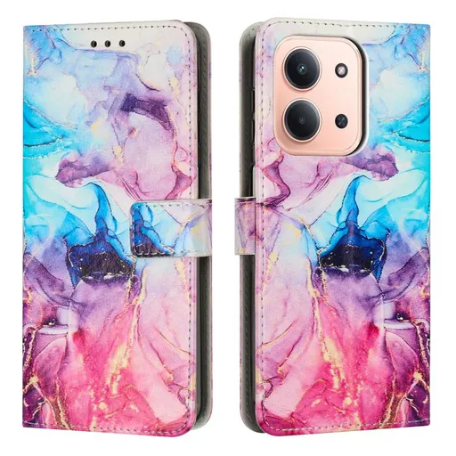 ART MARBLE Peňaženkový kryt pre Xiaomi Redmi 15C / Redmi 15C 5G BLUE PURPLE
