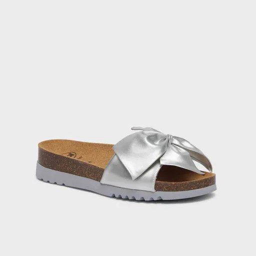 Scholl Pantofle Bowy 2.0 strieborná, veľ. 39, 39 EU