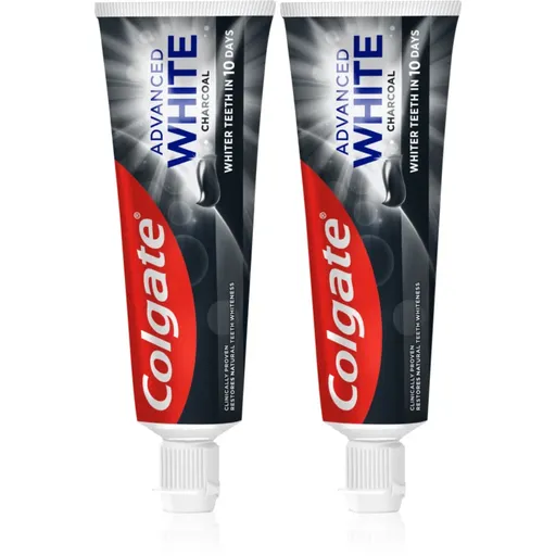 Colgate Advanced White Charcoal bieliaca zubná pasta s aktívnym uhlím 2x75 ml