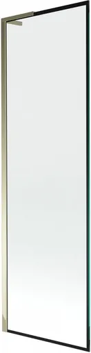 MEXEN/S - Next L vaňová zástena FIX 60 x 150, čierna vzor, zlatá 895-060-000-03-70-50