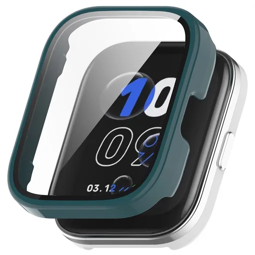 PC FULL COVER Plastový kryt so sklom pre Amazfit Bip 5 Unity zelený