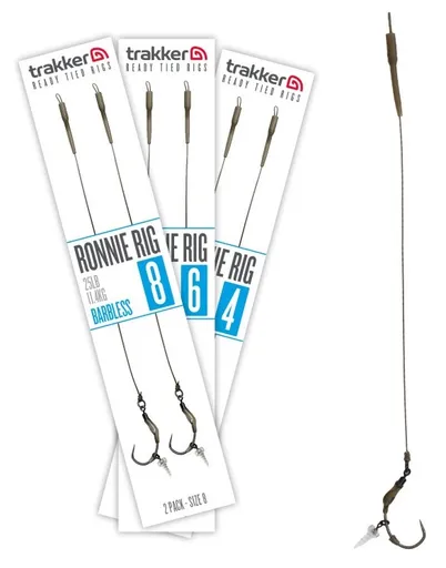 Trakker náväzce ronnie rig barbless 25 lb 2 ks - veľkosť háčika 6