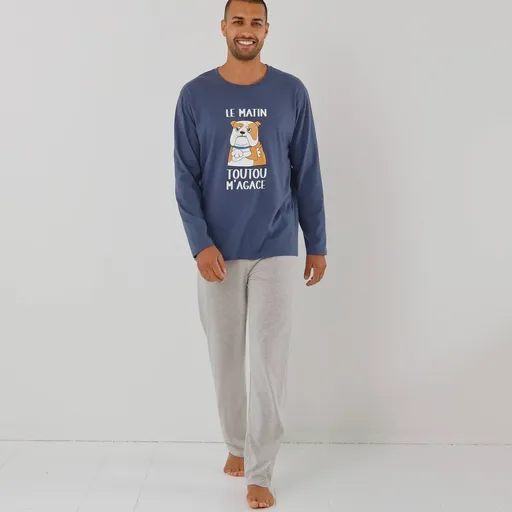 Pyžamo s nohavicami a potlačou psa