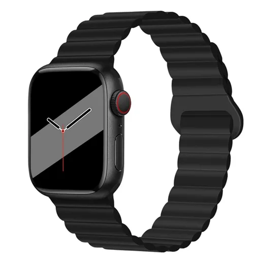 REVERSE Silikónový remienok Apple Watch Ultra 1 / 2 / 3 (49mm) / 9 / 8 / 7 (45mm) / 6 / SE / 5 / 4 (44mm) / 3 / 2 / 1 (42mm) čierny