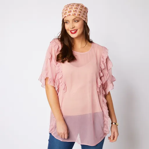 Voálová blúzka s krátkymi rukávmi