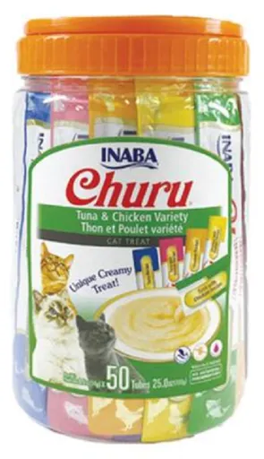 Maškrta pre mačky Inaba Churu cat Tuniak s Kuraťom 5 príchutí 50túb, 700g