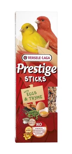 Versele-Laga Prestige Sticks tyčinky pre kanáriky Eggs&Thyme 60g