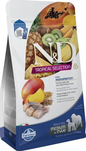 N&D Tropical Selection Dog LG Herring Adult Medium & Maxi 2 kg