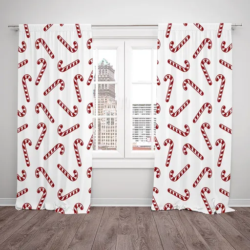 Závesy Vianočné palice (Rozmer: 140x250, Materiál: Blackout)