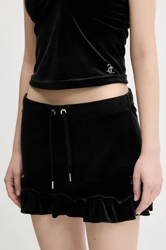 Zamatová sukňa Juicy Couture RUFFLE