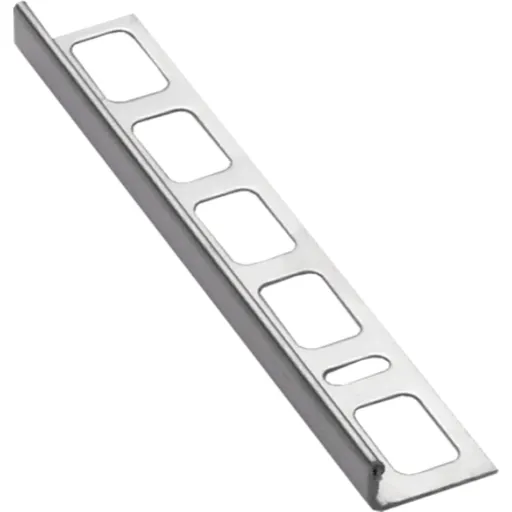 Lišta ukončovací "L" Havos kartáčovaný, nerez, dĺžka 250 cm, výška hrany 10 mm, NRZK10250