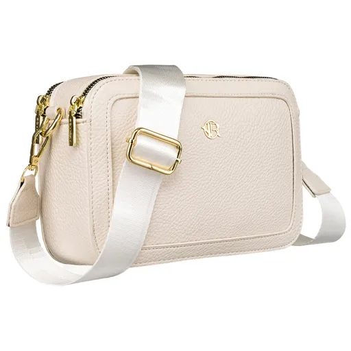 Praktická béžová crossbody kabelka na rameno - Rovicky