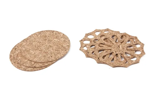 MAKRO - Podložka korok Slza 3ks kruh a 3ks slza 16 x 2 cm